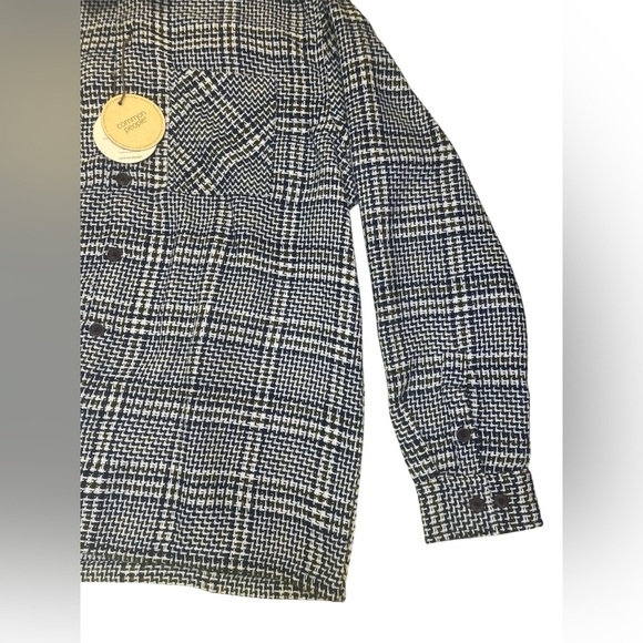 Brand new common people granby navy blue / green plaid button down size … - Picture 2 of 9